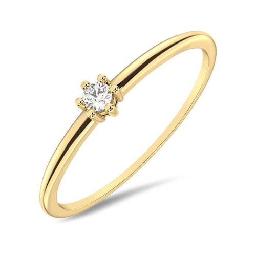 Złoty pierścionek zaręczynowy 585 brylant 0,03 ct