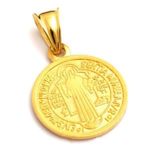 Złoty medalik 585 św. Benedykt