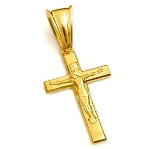 Złoty krzyżyk z Jezusem próba 585 