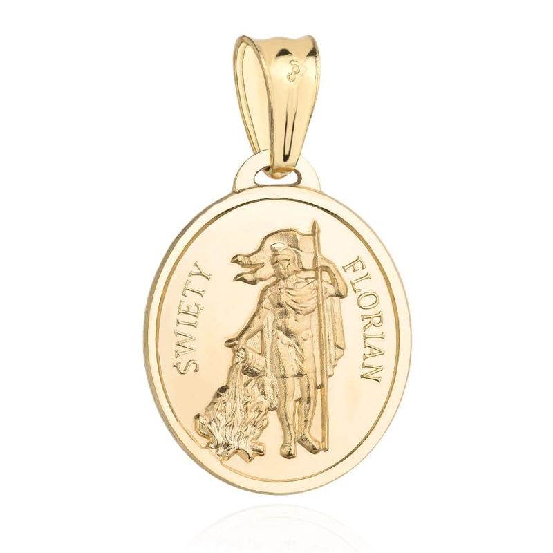 Złoty medalik pr. 585 św. Florian