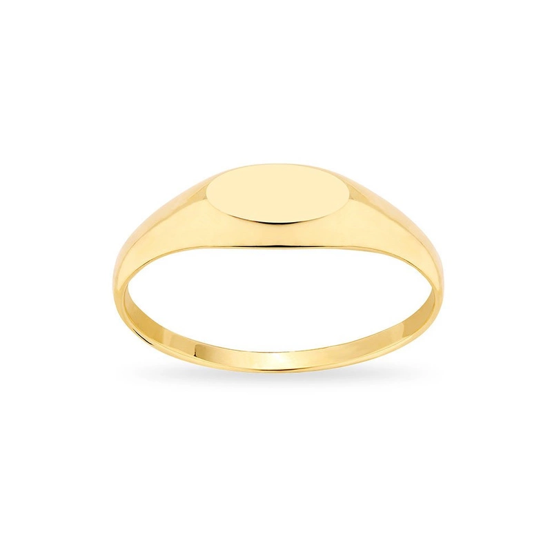 Złoty pierścionek 585 DAMSKI SYGNET GRAWER
