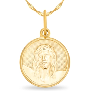 Złoty medalik 585 z wizerunkiem Jezusa
