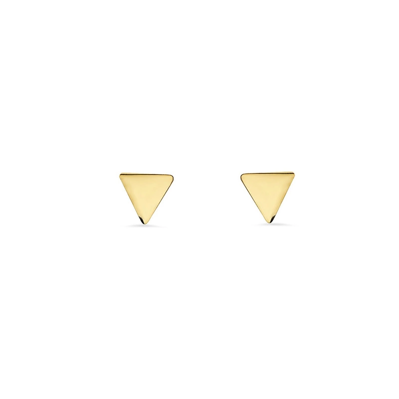 Złote kolczyki 333 trójkąty