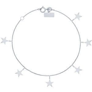 Srebrna bransoletka 925 CHOKER z pełnymi gwiazdkami