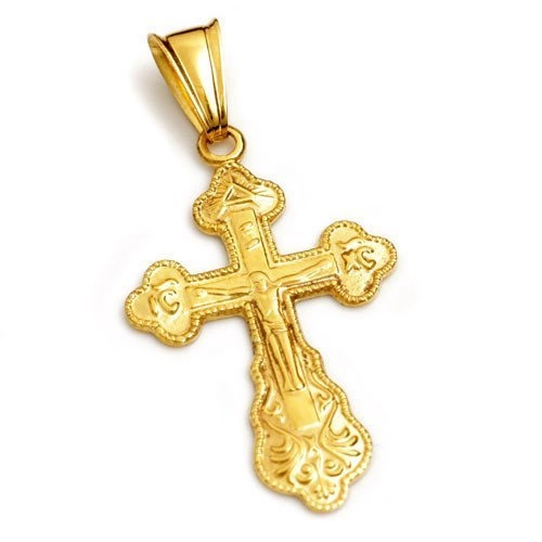 Złoty krzyżyk 333 prawosławny