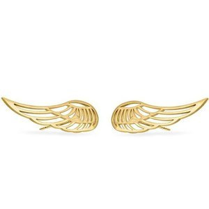 Złote kolczyki 585 skrzydła anioła ażurowe