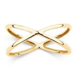 Złoty pierścionek 585 w kształcie nieskończoności