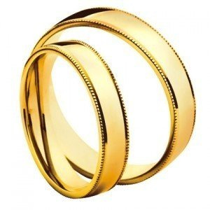 Ślubne obrączki z żółtego złota 585 Amare Promise