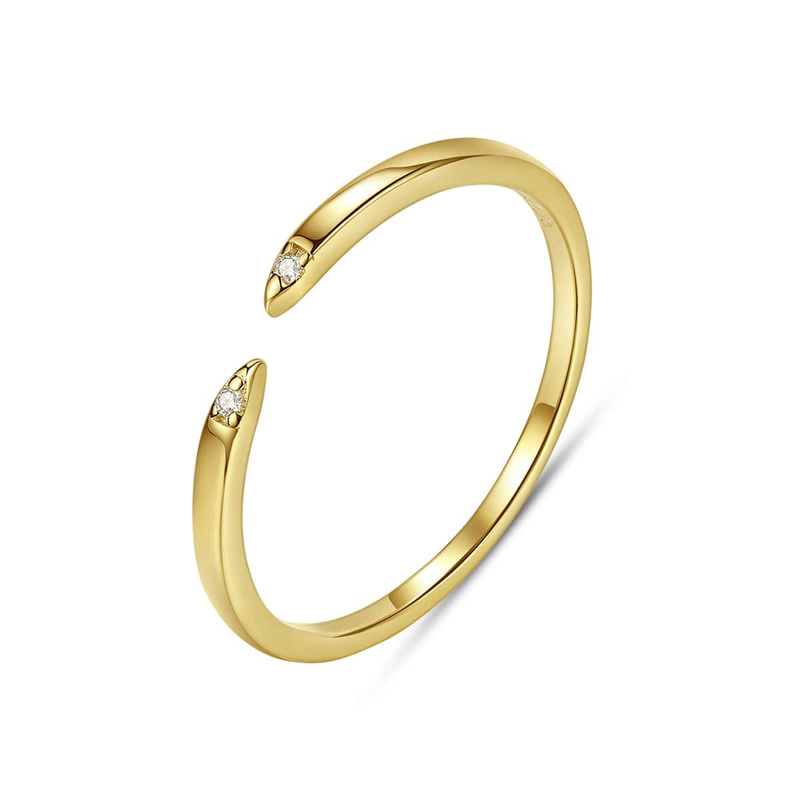 Srebrny elegancki pierścionek 925 minimalistyczne cyrkonie