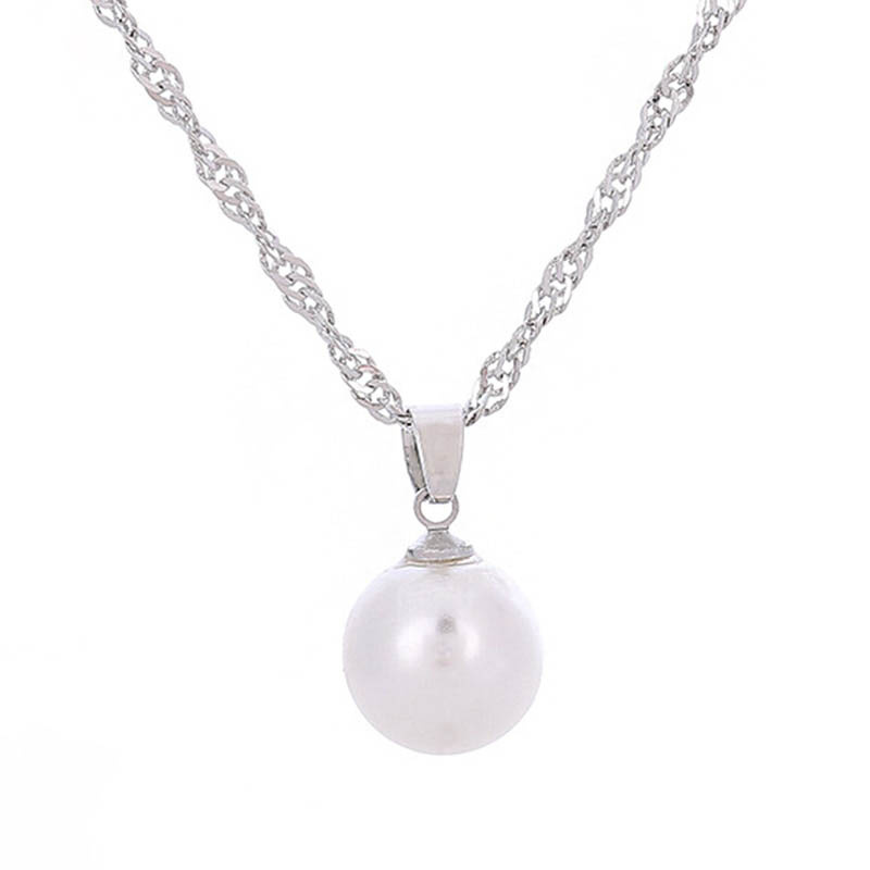 Srebrny elegancki wisiorek 925 perła