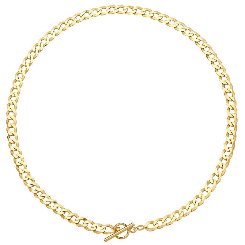 Srebrny naszyjnik 925 CHOKER złocony modny łańcuch pancerka Toggle