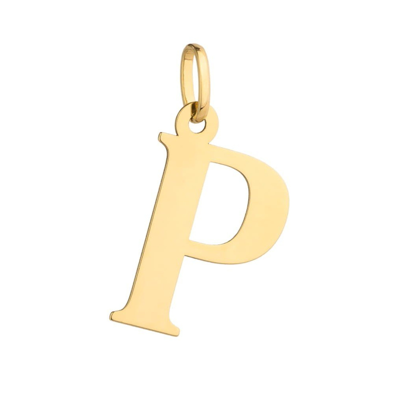 Zawieszka złota 585 alfabet literka P duża