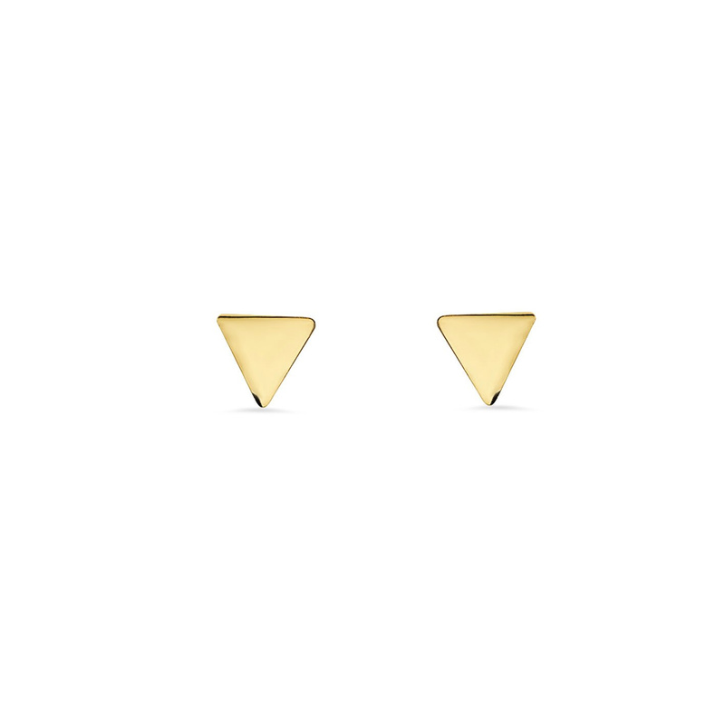 Złote kolczyki 333 trójkąty