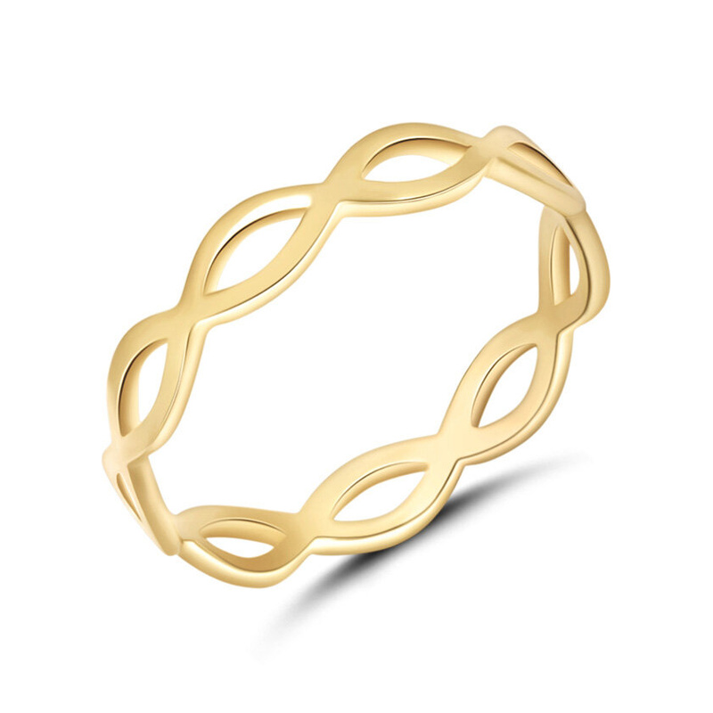 Złoty pierścionek 585 harmonia INFINITY 